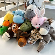 숲속 동물 봉제 인형 필통 패브릭 펜 파우치, 1개, 코끼리