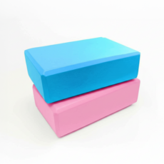 요가블럭 2종 세트 필라테스블럭 요가도구 필라테스 스트레칭 홈트 EVA, 1세트, 코튼캔디 핑크 + 스카이 블루