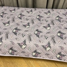 일본 정품 산리오 싱글 이불패드 침대패드 누빔 밴딩, 쿠로미