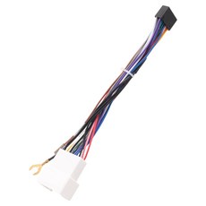1pc 자동차 스테레오 라디오 16 핀 어댑터 배선 하네스 Mitsubishi Lancer-EX ASX 전원 Calbe 와이어 헤드 유닛 하네스, 검은색