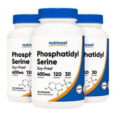 뉴트리코스트 포스파티딜 세린 캡슐, 120정, 3개