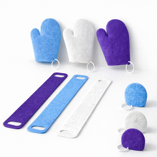 모어모먼트 샤워타올 샤워타월 목욕 바디 때밀이 타올 tpu 실리콘 등밀이 때타올, 퍼플 샤워타올, 1개, 1개입