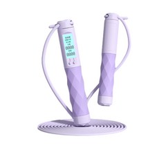 新款電子智慧負重跳繩 運動健身用品, 跳繩長繩 - 紫色 EVA拉鍊袋, 1個