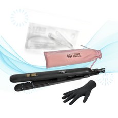 HOT TOOLS 판 고데기 프로 시그니처 세라믹 투어말린 플랫 아이언 슬릭 스타일링용 BW