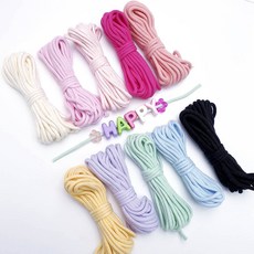 3mm 스트링 로프끈 컬러 스트랩 악세사리 부자재 1M, 블랙 (1M), 1개