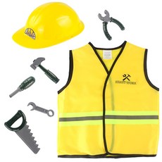 1 세트 수리 도구 키트 경량 유용한 실용적인 역할 놀이 소품 재미 있은 시뮬레이션 된 조기 교육 엔지니어 의상, NO1