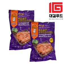 육즙품은 훈제오리슬라이스, 2개, 800g