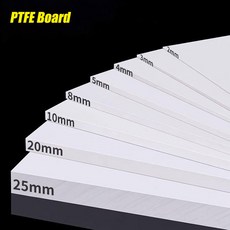 0.3-30mm 두꺼운 흰색 PTFE 사각 플레이트 고온 방지 플라스틱 시트, 61 100x200x1mm 2pcs