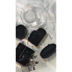 얼굴 페이스 캔들 세트 Set 오브제, 4개, 80g, 화이트&무향