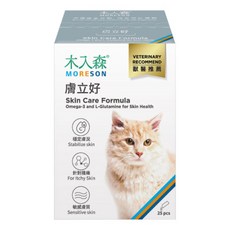MORESON 木入森 膚立好 貓咪護膚保養 富含Omega-3/6 舒緩敏感肌膚, 皮膚/頭髮, 25份, 1盒
