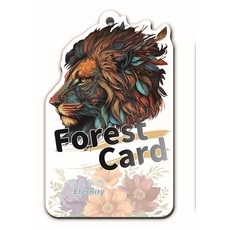 森林卡片獅子造型香氛片，持久清新，室內擴香，衣櫥香氛，經典永恆設計, 圖騰炫彩獅子(1入), 經典永恆