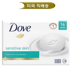 Dove 센시티브 스킨 뷰티 바 2개입, 106g, 16개입