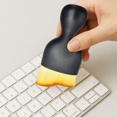 책상정리 모니터 키보드 노트북 극세사 청소브러쉬, 1개, 블랙