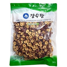 장수왕 구운 대추칩 500g /중부시장도매 대추편 말린대추 건대추 대추과자, 1개