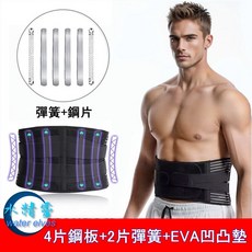 水精靈 腰部支撐護腰帶 鋼板固定 運動工作防扭傷