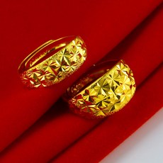 成發珠寶銀樓 純金9999黃金戒指 滿天星 可調節寬版女款