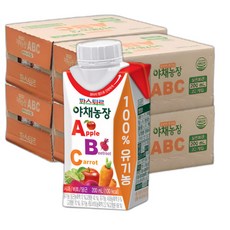파스퇴르 유기농 야채농장 ABC주스 200ml(80팩) 실온보관주스, 200ml, 80개