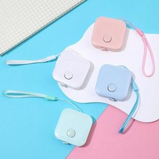 휴대용 피팅 센치 인치 파스텔 미니 사각 줄자 KK605, 블루