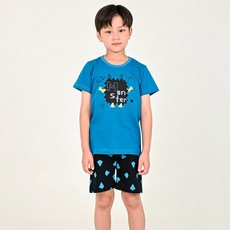 아동용 우주몬스터 5부 자카드 실내복 상하벌