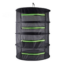 허브 물고기 물고기에 대 한 4 층 건조 바구니 접이핑 드라이 랙 허브 야채 건조기 가방 메쉬 식물 주최자