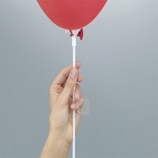 구니스토어 풍선 컵스틱 화이트10개입 크리스마스 발표회 풍선손잡이