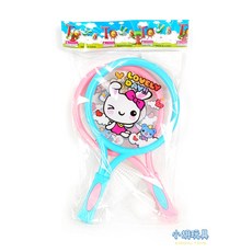 小兔透明雙人球拍 (附2款球) 兒童玩具【小胡玩具(電子發票)】, 1個, 隨機不挑色