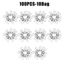 커튼용 후크가 달린 100PCS 스테인리스 스틸 금속 클립 사진 아트 크래프트 걸이 클립 홈 데코레이션 브론즈, 04 100PCS 10Bags