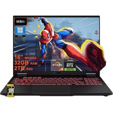 ASUS TUF 게이밍 A16 AI 노트북 16인치 WUXGA IPS 165Hz(100% sRGB GSYNC) AMD 8코어 Ryzen 9 270(i7-14650)HX) 3, 32GB RAM | 2TB SSD, Ryzen 9 270 + RTX 5070 @ Win11, 32GB