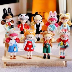 10세트 팝콘 소녀 스탠드 인형 만들기 DIY 재료 패키지 핸드메이드, A. DIY 재료 패키지 (10조각), 1개