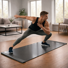 기슈 슬라이딩 매트 슬라이드 보드 실내 스케이팅 패드, 블랙, 1개