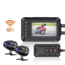 Jlwang 金擂王 WiFi 超高清2K 1080p 雙鏡頭機車行車記錄器, 黑色, k9