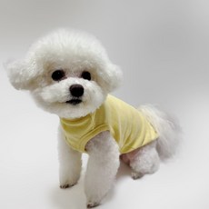 스타일독 메리 골지 나시 강아지옷, 1개, 연노랑