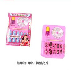 EM 兒童美甲套組, 1個, 指甲油 小轉盤 甲片