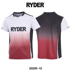 라이더 티셔츠 배드민턴 반팔 상의 남성 여성 게임웨어 화이트 버건디 블랙 2025R-15
