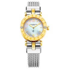CHARRIOL 夏利豪(CR28SY.590.004) St-Tropez 珍珠母貝錶盤 石英女腕錶-金色28mm