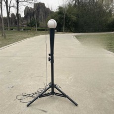 휴대용 야구 타격대 공 받침대 티볼 접이식 배팅티 스탠드 타격 배팅 연습 거치대, A. 거치대 + 소프트 볼 (로프 포함), 1개