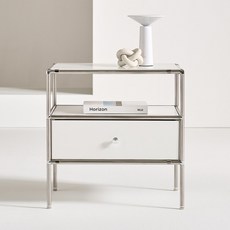 [와우할인 단독특가] 완제품 세레나 오즈 500 미드센츄리 거실 소파 모듈 침대협탁, 01.퓨어화이트, 1개