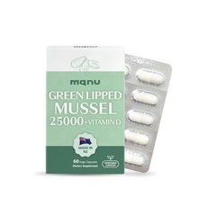 마누 초록입홍합 + 비타민D 25000 뉴질랜드, 60정 1통, 1개, 60정
