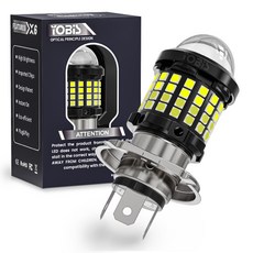 YOBIS 摩托車射燈 3030 LED 電動車燈, 1個, 全白,BA20D