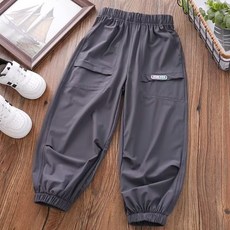 賣場優選童裝 兒童防蚊褲 男童防蚊褲子夏季中大童2025新款男孩薄款冰絲潮兒童裝運動速幹褲