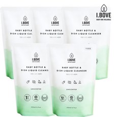 아이보브 올인원 패밀리 젖병 식기세제 리필, 5개, 500ml