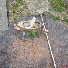 昆蟲觀察盒 儿童户外探索益智玩具捕捉收集器昆虫观察盒放大镜伸缩捞鱼网, 1個, 捕虫捞鱼网,咖啡色