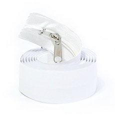 한반도철망 이지업 접착식 지퍼, 화이트, 1개