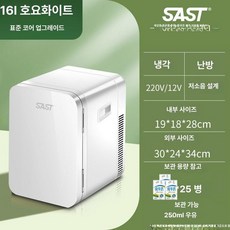 백신 냉장고 약품 실험실 저장고 병원 보관함 약국 인슐린 화장품 업소용 휴대용, 16L 업그레이드 차량 브라이트문화이트, 기본 색상