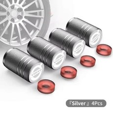 올레스타 자동차 휠 타이어 밸브 캡 스템 커버 스티어링, 2. 4Pcs Silver, 1개