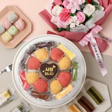 이버스데이 VIP 떡케이크 선물세트 생일 케익 기념 생신 칠순 명절 선물추천 단체선물, 2kg, 1세트, V/떡케이크D/꽃12