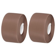 uxcell 방수 씰 코킹 스트립 테이프 자체 접착제 2개 105피트 L x 087인치 W PVC 씰링 주방 조리대 욕실 화장실 욕조 바닥 벽 모서리 흰색, Brown, 10.5 Ft x 1.5"