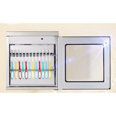 네오코 벽걸이형 자외선 UV-C LED 살균 건조 칫솔 소독기 NEO-LS13T 수량 13개, 실버블랙