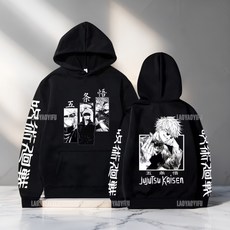 주술회전 고조 사토루 캐릭터 후드티 (고죠 인외마경 후드 긴팔 티셔츠)