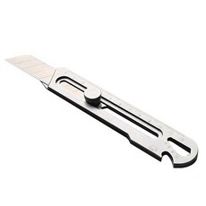 두리앤고 현장용 작업용 통바디 스테인리스 커터칼 18mm, 1개, 실버